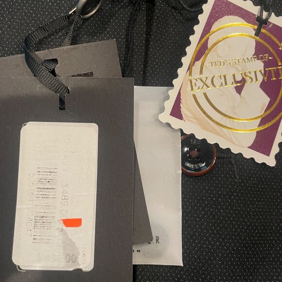 NWT Ted Baker London Mens Sz 3 (M) Navy Core Suit Jacket Blazer 2-Button Halznut - Picture 3 of 11